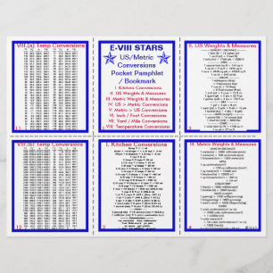 Flyer E-8** US/Metric Conversions Pocket Pamphlet