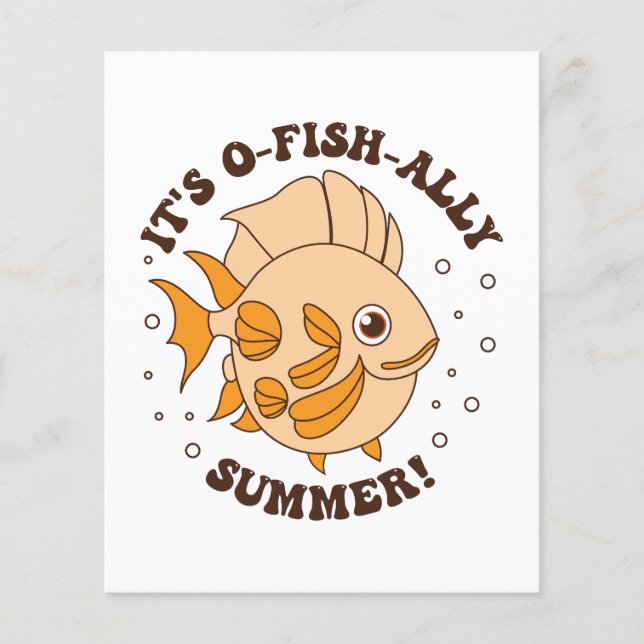 Flyer É O-Fish-ally Summer Fish Pun (Frente)
