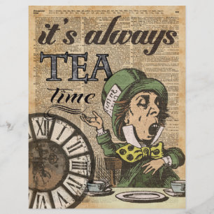 Flyer "É sempre hora do chá" Arte do Dicionário do Chape