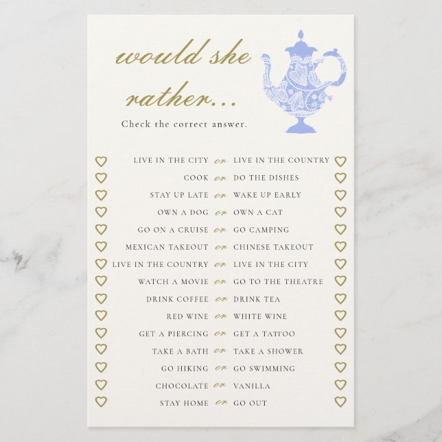 Flyer Ela Quer Preferencialmente De Chá Bridal China Que (Frente)