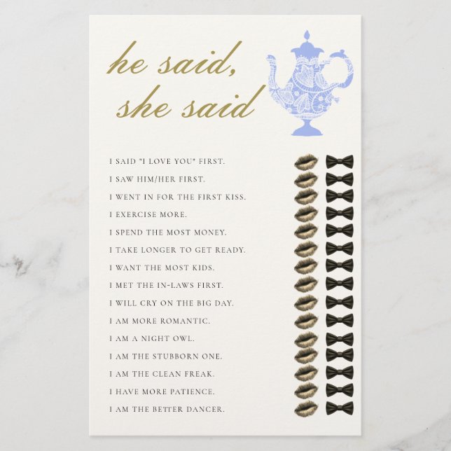 Flyer Ele Disse Que Chá Bridal China Lace Elegante (Frente)