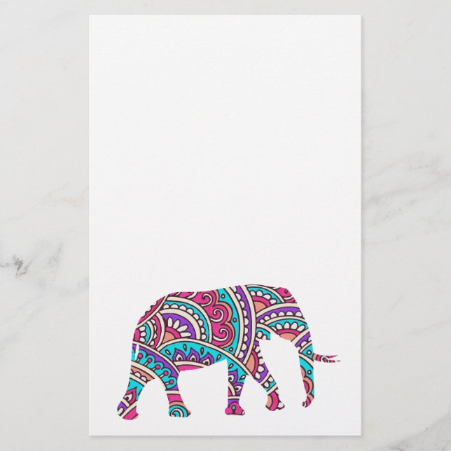 Flyer Elefante colorido (Frente)