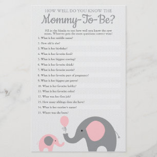 Flyer Elefante Rosa Como Você Conhece Bem A Mamãe De Ser