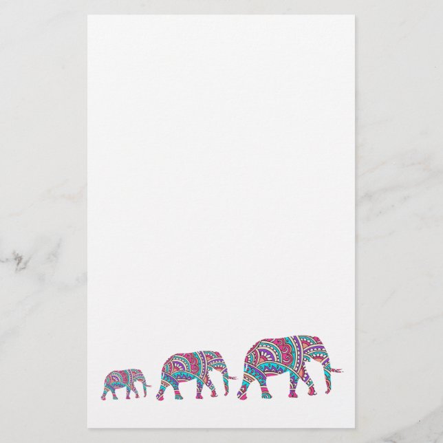 Flyer Elefantes coloridos (Verso)
