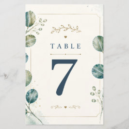 Flyer Elegant Blue Eucalyptus Watercolor