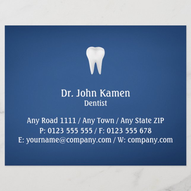 Flyer Elegant Dental | Blue (Frente)