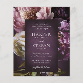 Flyer Elegant Maximalist Floral Wedding Invitation