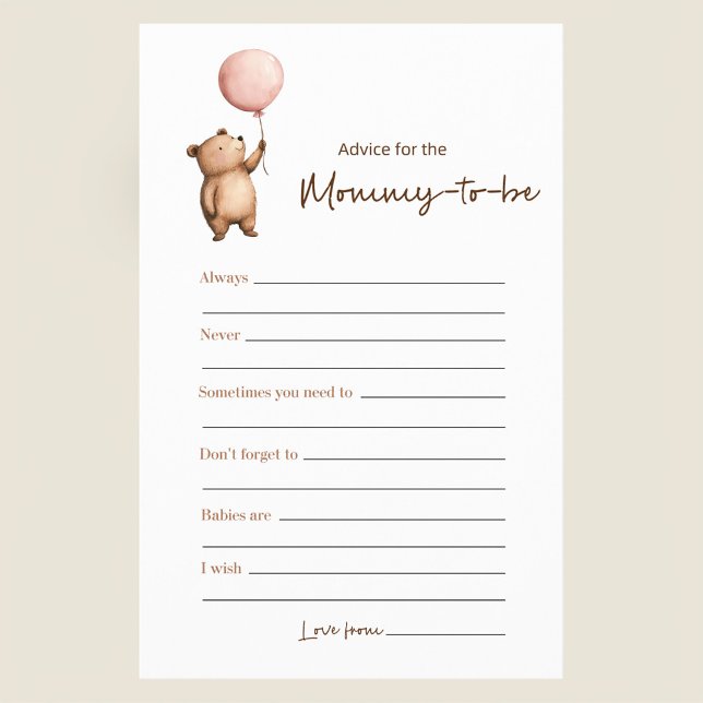 Flyer Elegant Script Mommy To Be Trivia Brown Minimalist (Criador carregado)