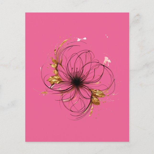 Flyer Elegant Watercolor Floral Art  (Frente)