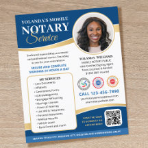 Elegante Código QR Azul de Notário Público Móvel E