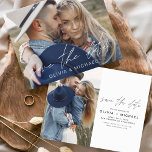 Flyer Elegante de Orçamento Salve a Data Foto Manuscrita<br><div class="desc">Orçamento Escrito à mão Orçamento Salve os Cartões de Data que têm uma foto na frente e no verso. Os cartões Save the Date Fall, Autumn, Winter, Primavera ou Summer contêm uma tipografia moderna escrita cursiva escrita escrita escrita escrita escrita escrita escrita escrita escrita com letra mão que é elegante,...</div>