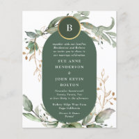 Elegante Dourado Eucalyptus Budget Boho Moss Green