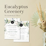 Flyer Elegante Eucalyptus Greenery Promocional Botânico<br><div class="desc">Elegante Eucalyptus Greenery Promocional Botânico</div>