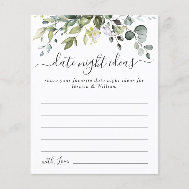 Flyer Elegante Ideia Noturna de Data do Chá de panela Eu (Frente)