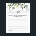 Flyer Elegante Ideia Noturna de Data do Chá de panela Eu<br><div class="desc">Elegante Ideia Noturna de Data do Chá de panela Eucalyptus.</div>
