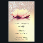 Flyer Elegante Lotus Glitter Dourado<br><div class="desc">Lótus elegante em fundo de ouro e de barco.</div>