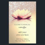 Flyer Elegante Lotus Glitter Dourado<br><div class="desc">Lótus elegante em fundo de ouro e de barco.</div>