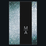 Flyer Elegante Monograma Silber Blau<br><div class="desc">Ein elegantes und raffiniertes Design mit einem digital Bild aus Silber-Blau-Glitter. Achtung: Bei der Herstellung wird keine echte Folie verwendet, sondern nur die Farbe gründlich aufgedruckt. Füge deine Daten, Logo, FirmenDetails und Bilder in Minuten hinzu.</div>