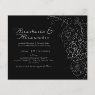 Flyer Elegante Orçamento Convite para cerimônia de cas