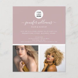 Flyer Elegante Promocional Rosa Moderno Minimalista