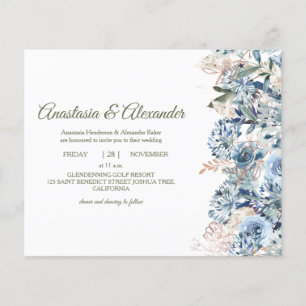 Flyer Elegante RoseBudget Convite para cerimônia de cas