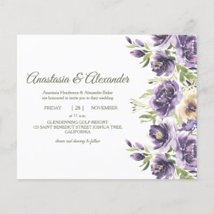 Flyer Elegante RoseBudget Convite para cerimônia de cas