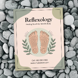 Flyer Elementos Botânicos & Pegada - Reflexologia