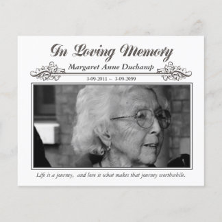 Flyer Em Memoriam Loving Memory Funeral Foto Saída