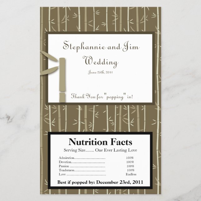 Flyer Embalagem de Pipoca para Micro-ondas Bambu Bliss (Frente)