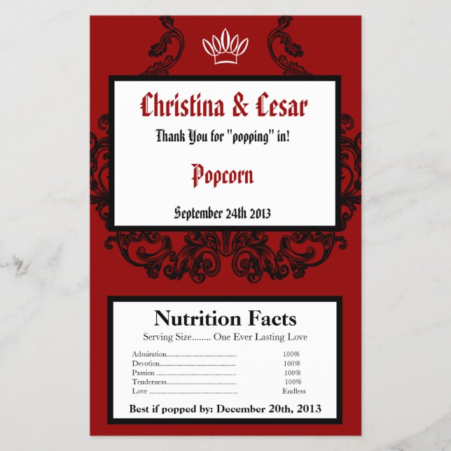 Flyer Embel do Ornamentado Vermelho Crimson, Frasco de M (Frente)