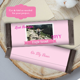 Flyer Embrulho de Barra de Chocolate Eagle Scout Rosa, B
