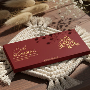 Flyer Embrulho de Barra de Chocolate Eid Mubarak Elegant