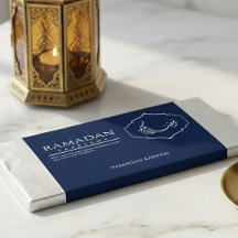 Embrulho de Chocolate Barra Ramadan Kareem Azul Ma