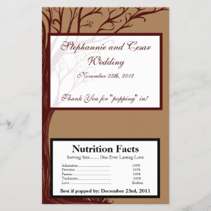 Flyer Embrulho De Pipoca De Microondas Árvore De Outono