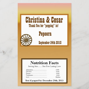 Flyer Embrulho de Pipoca no Micro-ondas Roda de Carroça/