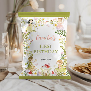 Flyer Embrulho de Saco de Batata Frita Jardim Floral de
