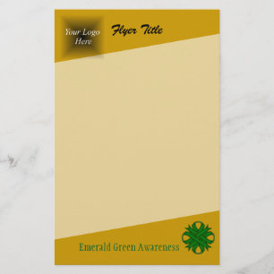 Flyer Emerald Green Clover Ribbon por Kenneth Yoncich