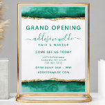 Flyer Emerald Green E Dourada Watercolor Business<br><div class="desc">Emerald Green E Dourada Watercolor Business Flyer. Elegante esmerald verde e ouro geométrico estilo caligráfico com letras de mão,  design profissional de negócios. Perfeito para maquiadores,  cabeleireiros,  cosmetólogos e muito mais!</div>