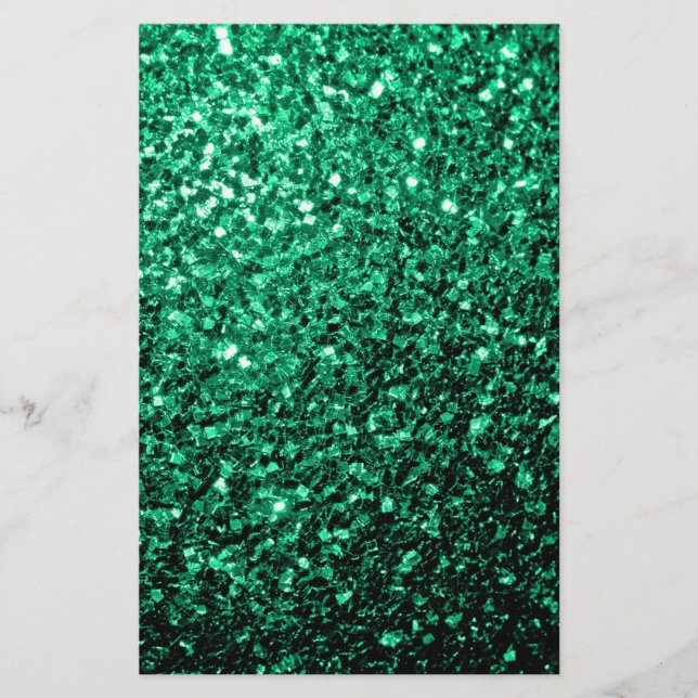 Flyer Emerald Green faux glitter sparkles (Frente)
