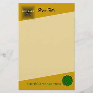 Flyer Emerald Green Flower Ribbon por Kenneth Yoncich