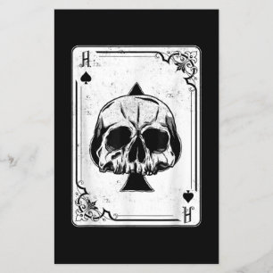 Flyer Emo Gothic e Punk Ace do jogo de pôquer do Spades