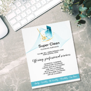 Flyer Emprega Doméstica Moderna Profissional Limpeza Cas