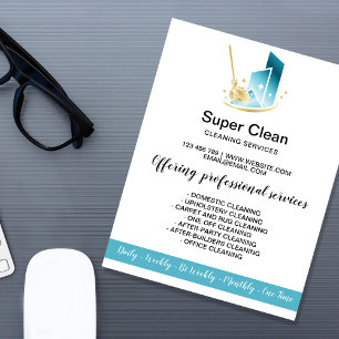Flyer Emprega Doméstica Moderna Profissional Limpeza Cas