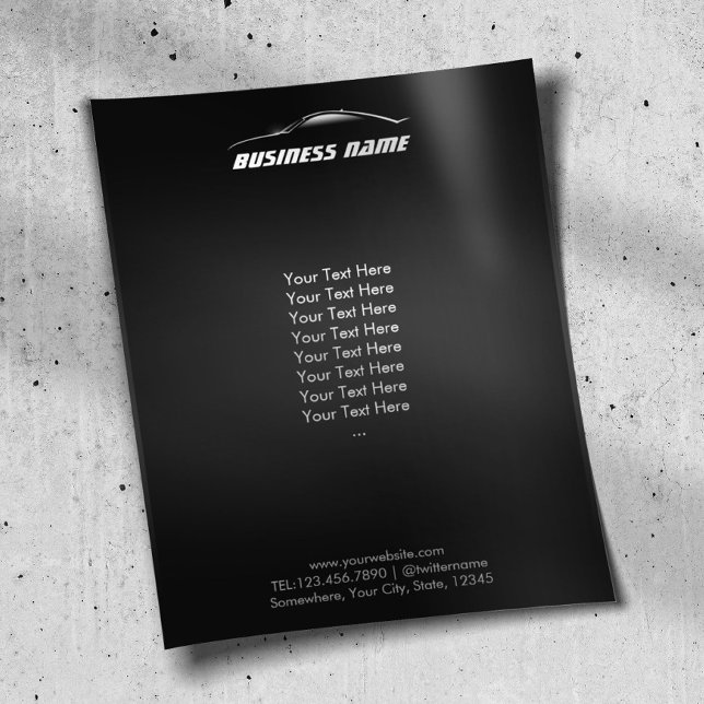 Flyer Empresa Automóvel de Contorno de Carros legal (Criador carregado)