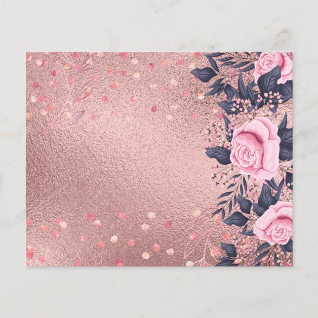 Flyer Empresa de Evento Metálico do Design OWN Rosegold (Frente)