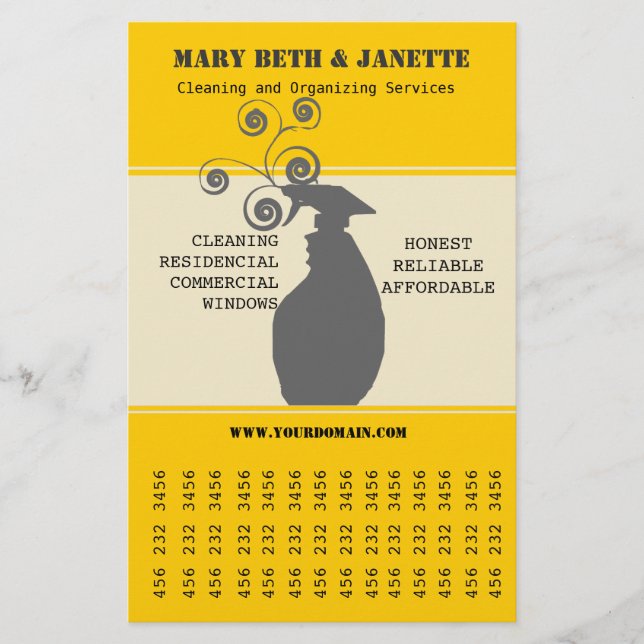 Flyer Empresa de Limpeza de Janelas de Casa Familiar (Frente)