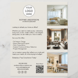 Flyer Empresa de Logotipo Personalizado Moderno