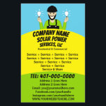 Flyer Empresa de serviços para lâmpadas de painel solar<br><div class="desc">Personalize e personalize este design de modelo de cabide profissional (lavagem de energia) solar atraente para atender às necessidades de sua empresa/empresa. Este modelo solar mostra uma imagem do personagem técnico do serviço de painel solar segurando lâmpadas. Adicione seu logotipo para obter uma marca mais eficaz. Personalize a oferta de...</div>