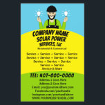 Flyer Empresa de serviços para lâmpadas de painel solar<br><div class="desc">Personalize e personalize este design de modelo de cabide profissional (lavagem de energia) solar atraente para atender às necessidades de sua empresa/empresa. Este modelo solar mostra uma imagem do personagem técnico do serviço de painel solar segurando lâmpadas. Adicione seu logotipo para obter uma marca mais eficaz. Personalize a oferta de...</div>