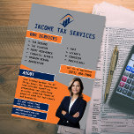 Flyer Empresa do Serviço Fiscal<br><div class="desc">Apresentando nosso Fiscalidade de Negócios de Serviços Fiscais! Está à procura de uma forma simples e eficaz de promover os seus serviços fiscais? Não olhe mais! Nossos folhetos projetados profissionalmente são a ferramenta perfeita para atrair clientes potenciais e fazer sua empresa fiscal se destacar. Solicite hoje aos nossos corretores de...</div>